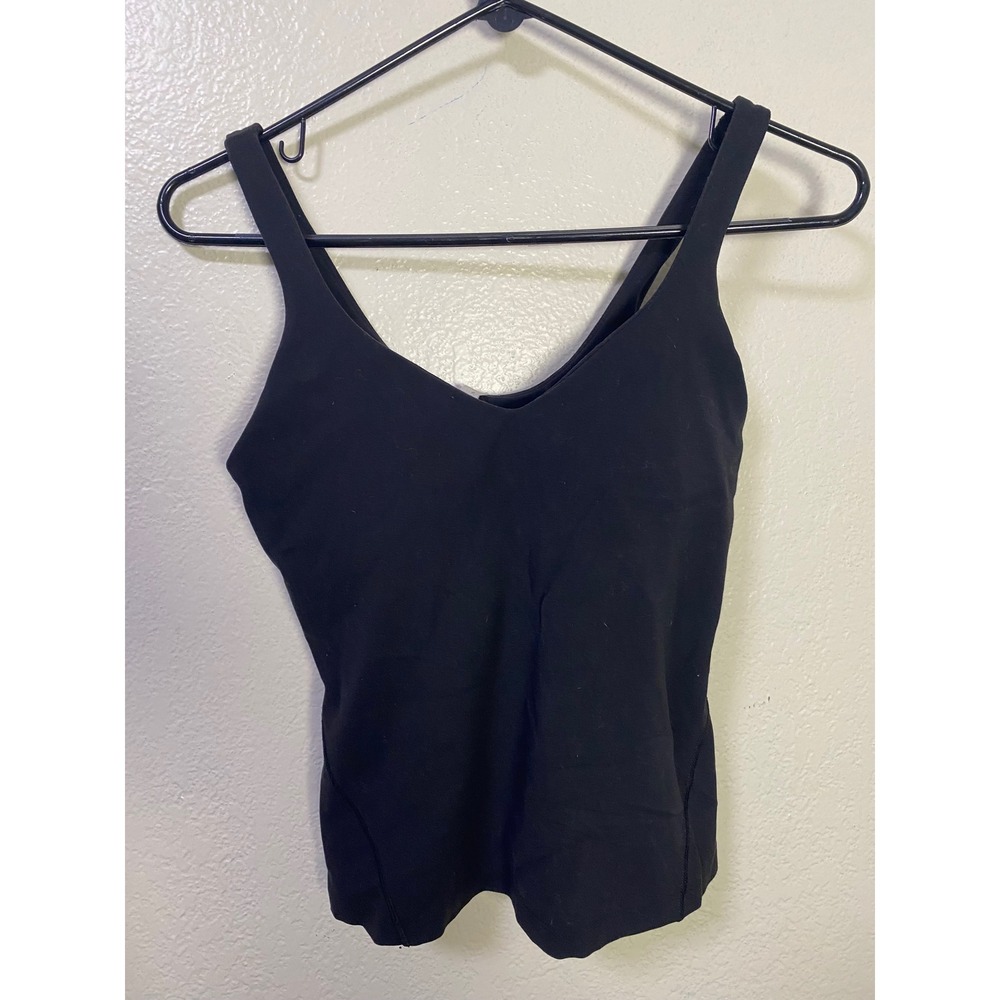 Lululemon Align Tank Top Black Nulu Built in Shelf Bra Size 6 Yoga Athletic
